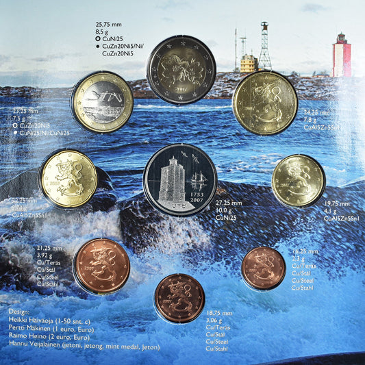 Finlandia,
1 céntimo por 2 euros,
Serie de euros - Leuchtturm Utö