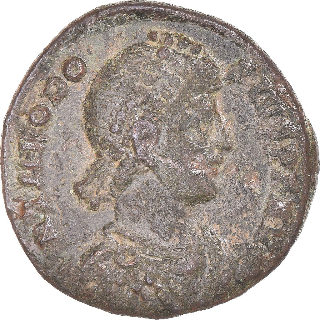 Acuñar,
Teodosio I,
Follis