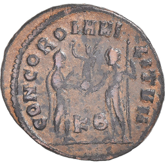 Moneda,
Constantino I,
Æ radiate
