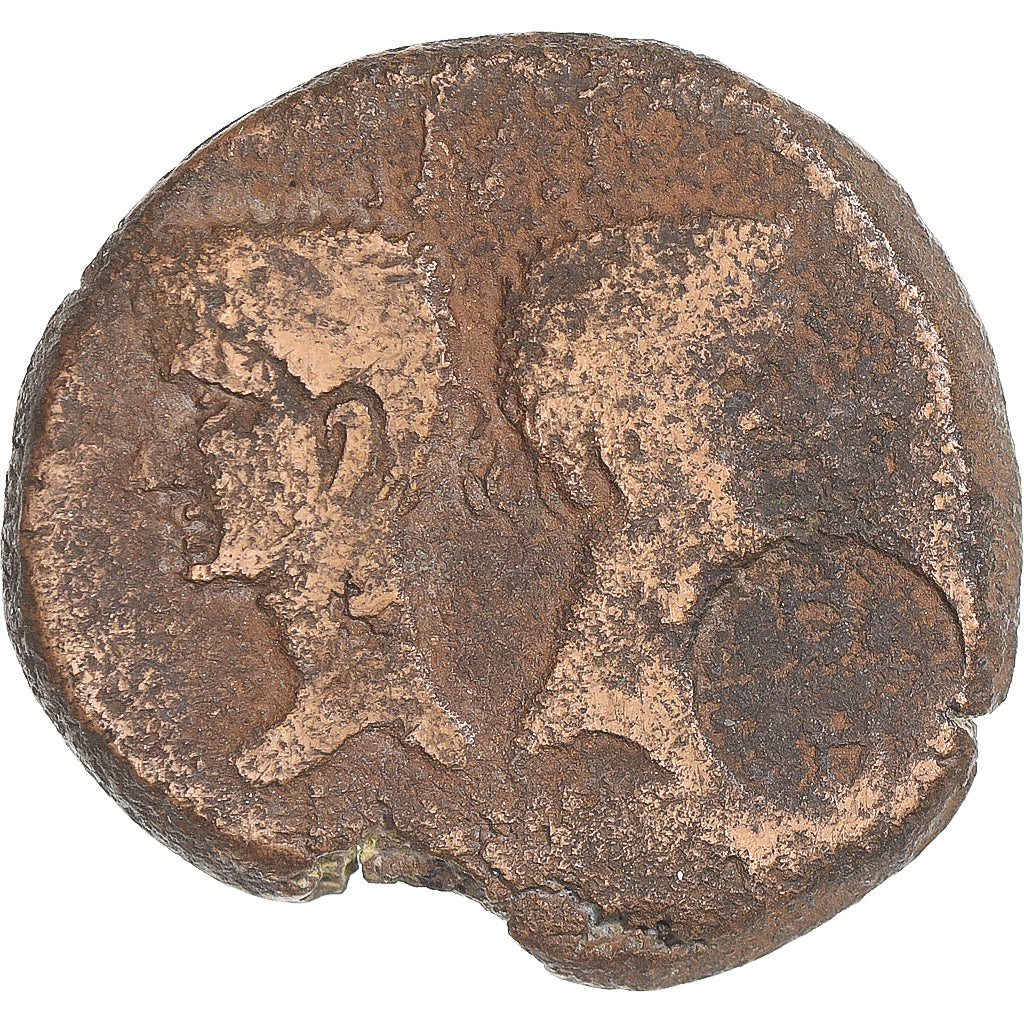 Moneda,
Augusto y Agripa,
Cómo