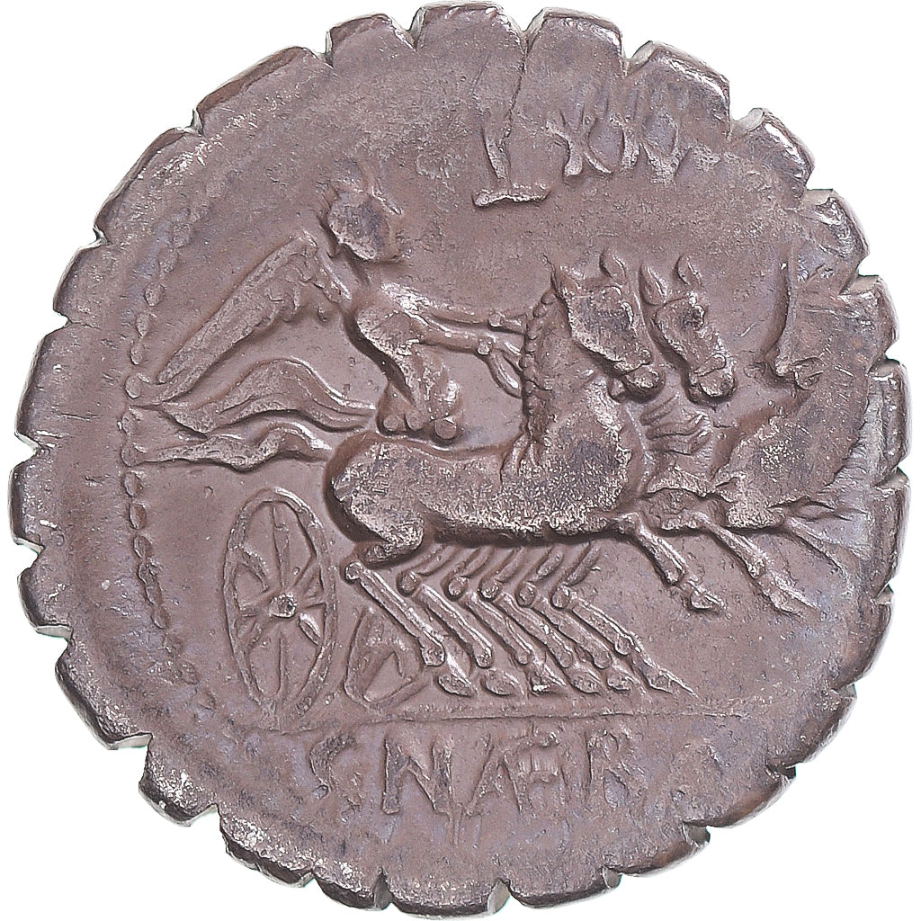 Acuñar,
Nevia,
serrato denario