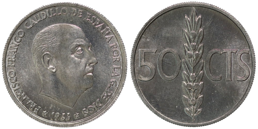 ESTADO ESPAÑOL 50 CENTIMOS 1966*19-67