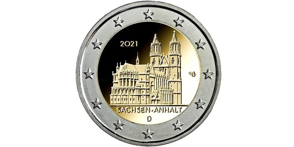 2 EUROS ALEMANIA 2021 CATEDRAL DE MAGDEBURGO
