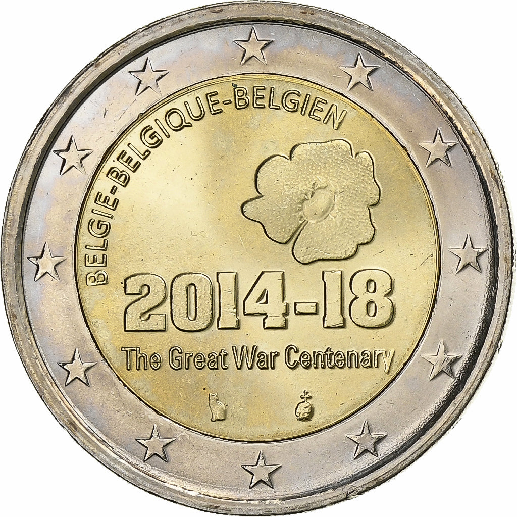 Bélgica,
2 euros,
2014