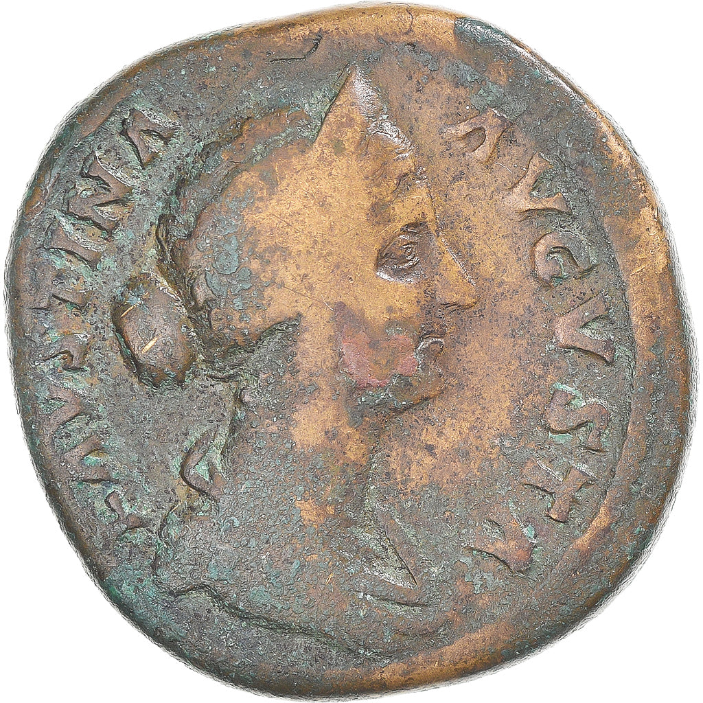 Acuñar,
Faustina II,
Sestercio