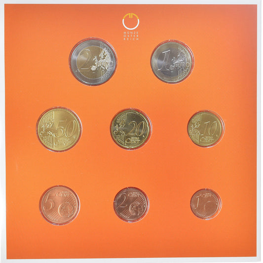 Austria,
Setze 1 ud. - 2 euros,
2008