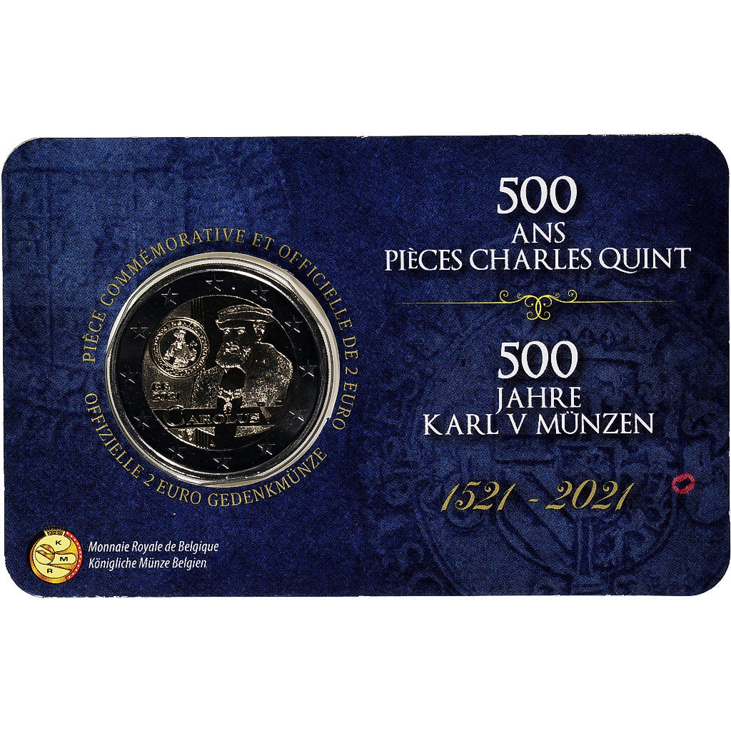 Bélgica,
2 euros,
Charles Quint