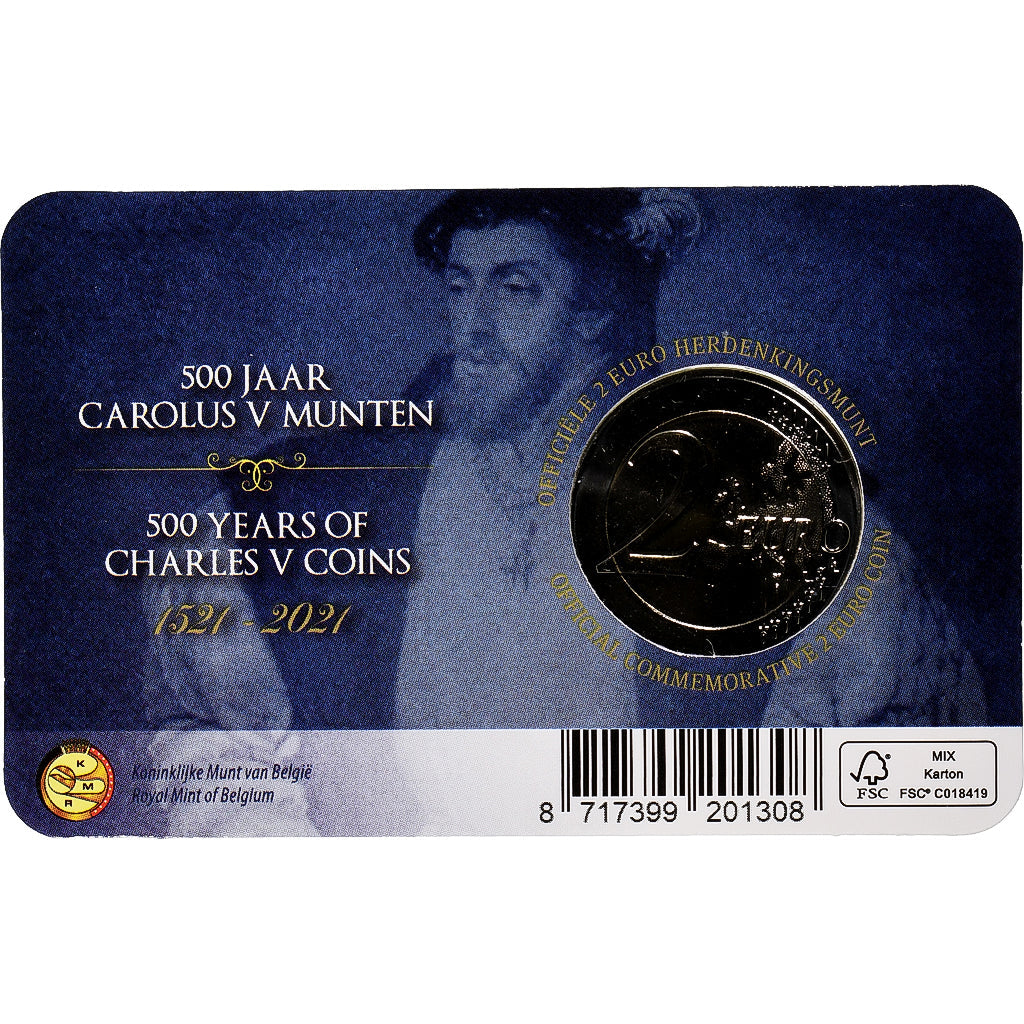 Bélgica,
2 euros,
Charles Quint