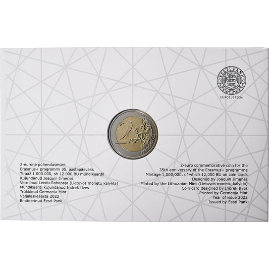 Estonia,
2 euros,
Erasmus