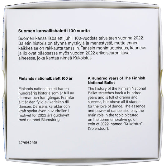 Finlandia,
2 euros,
Ballet Nacional 100 Años