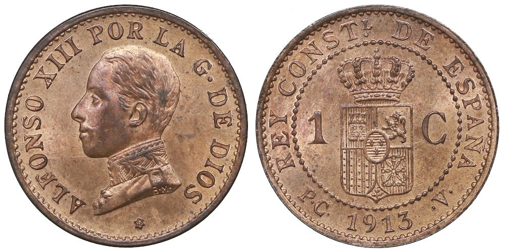 ALFONSO XIII 1 CENTIMOS 1913