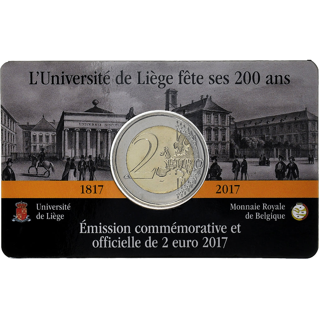 Bélgica,
2 euros,
200 años – Universidad Lüttich
