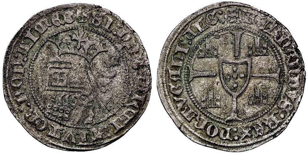 PORTUGAL 1 BARBUDA S/F (1367-1383) FERNANDO I
