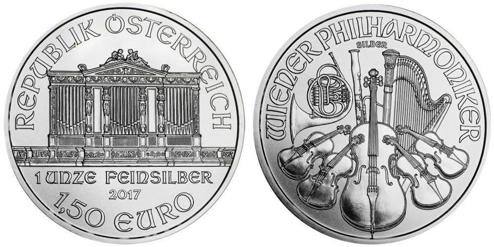 AUSTRIA 1,5 EUROS 2017 FILARMONICA (1 ONZA)