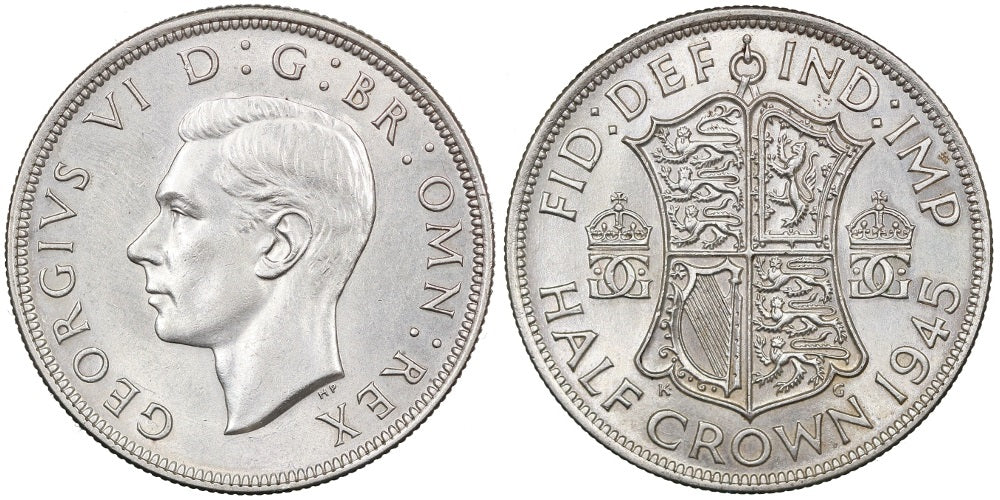 INGLATERRA 1/2 CORONA 1945