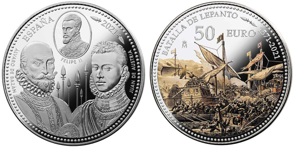 ESPAÑA 50 EUROS (CINCUENTIN) 2021 ANIVº BATALLA DE LEPANTO