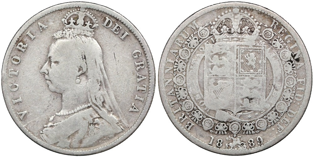 INGLATERRA 1/2 CORONA 1889