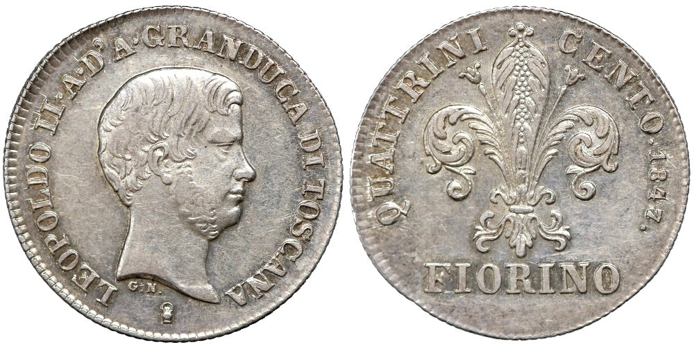 ITALIA 1 FIORINO 1847 LEOPOLDO I