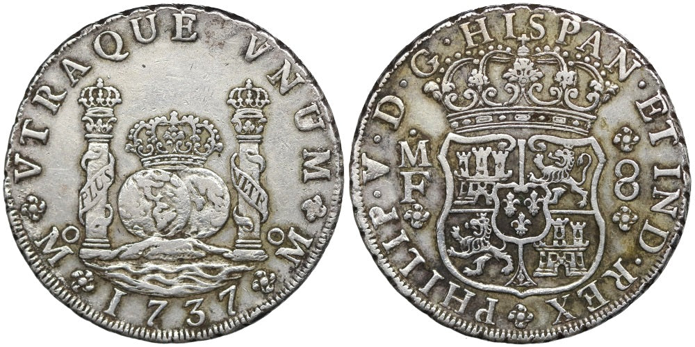FELIPE V 8 REALES 1737 MEXICO MF