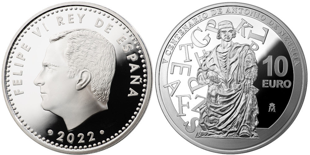 ESPAÑA 10 EUROS 2022 ANTONIO DE NEBRIJA