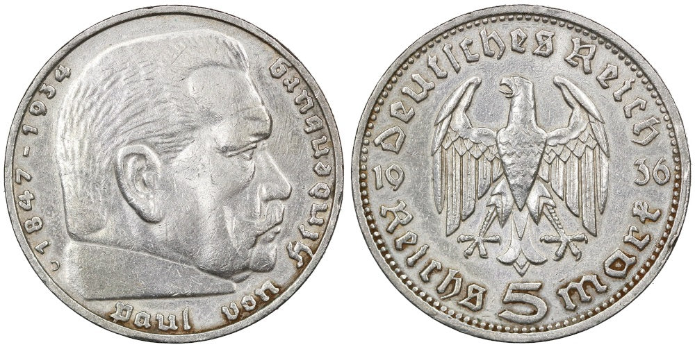 ALEMANIA 5 REICHSMARK 1936 D