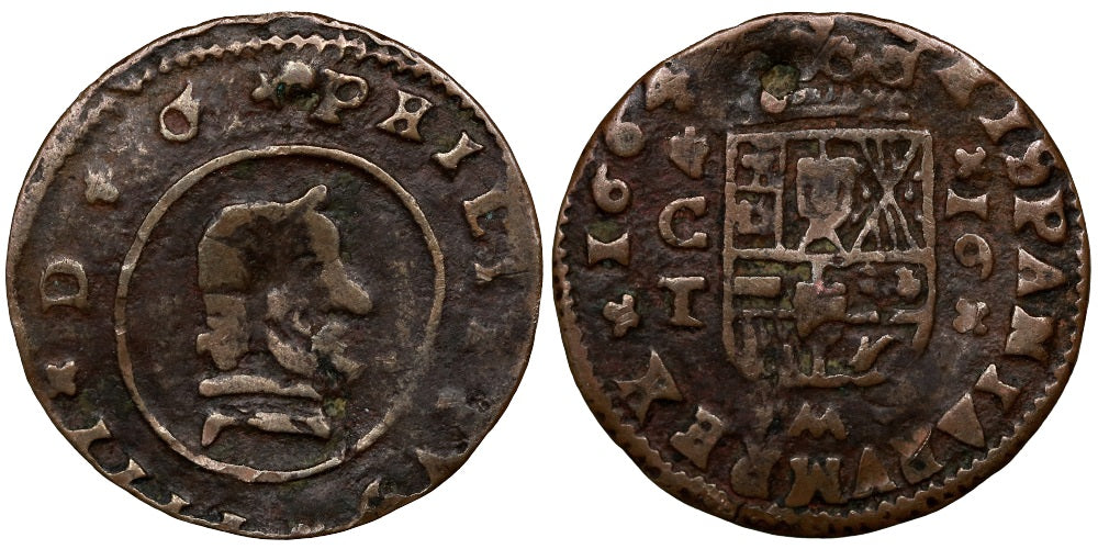 FELIPE IV 16 MARAVEDIS 1664 CORDOBA T