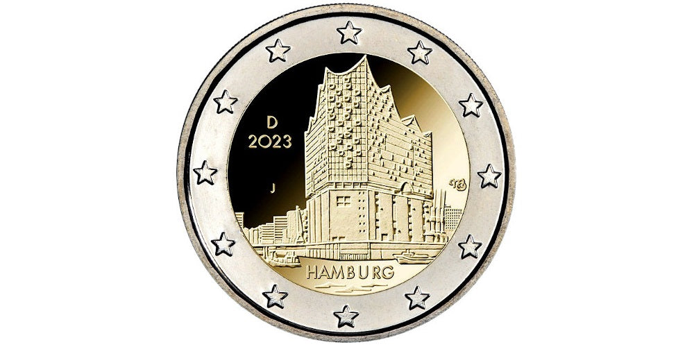 2 EUROS ALEMANIA 2023 ESTADO DE HAMBURGO