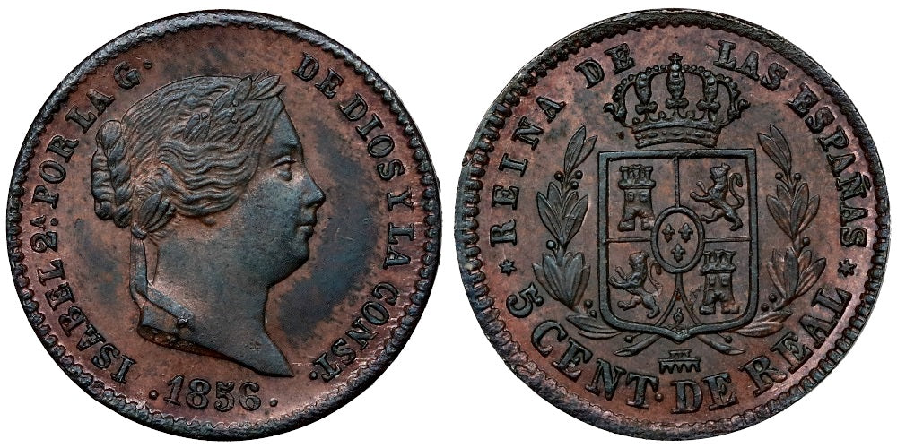 ISABEL II 5 CENTIMOS DE REAL 1856 SEGOVIA