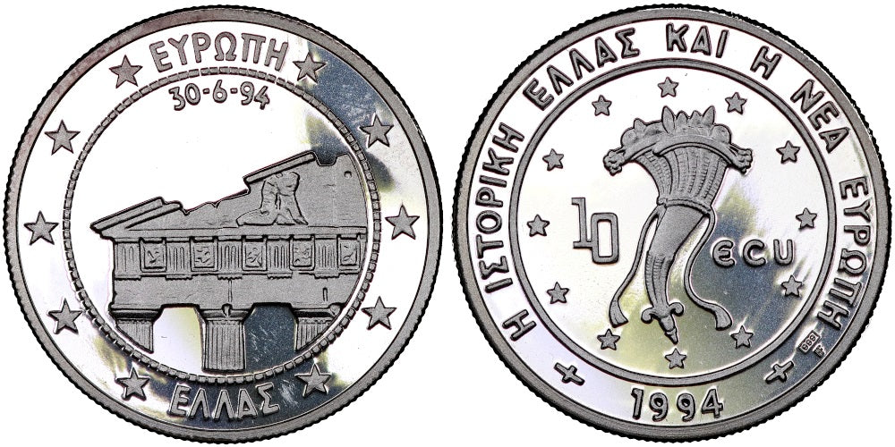 GRECIA 10 ECUS (PIEDFORT) 1994 PARTHENON