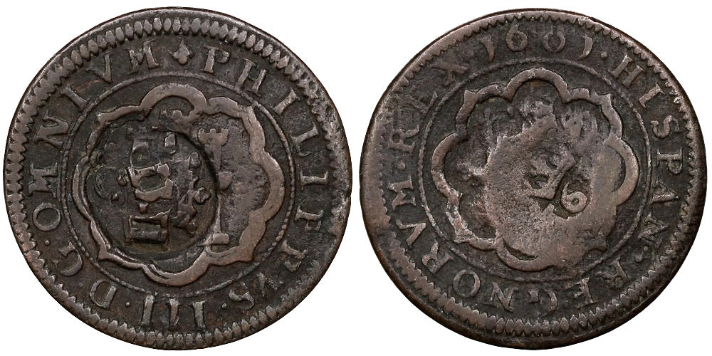 FELIPE III 4 MARAVEDIS 1701 SEGOVIA