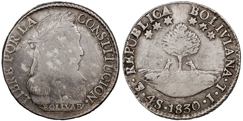 BOLIVIA 4 SOLES 1830 POTOSI