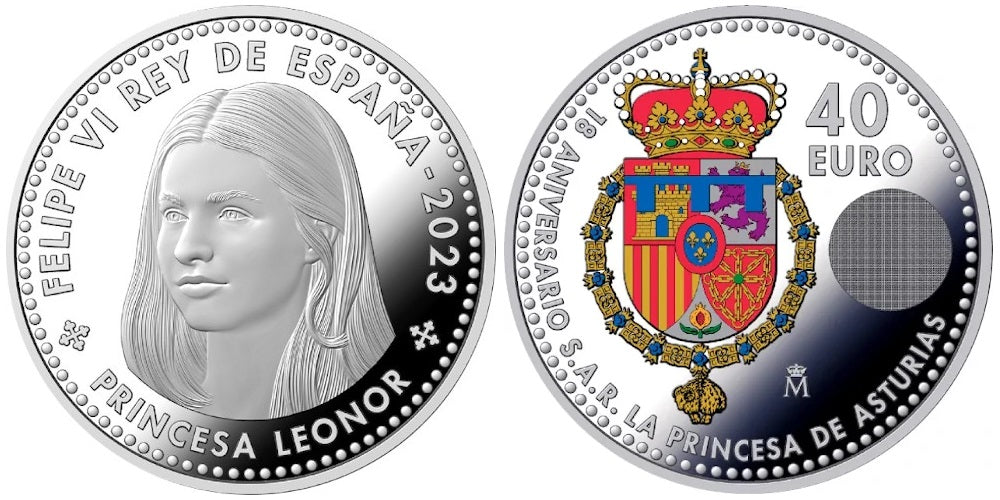 ESPAÑA 40 EUROS 2023 PRINCESA LEONOR DE BORBON