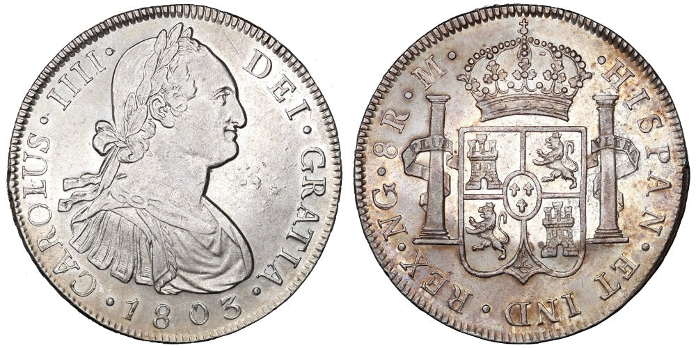 CARLOS IV 8 REALES 1803 GUATEMALA M