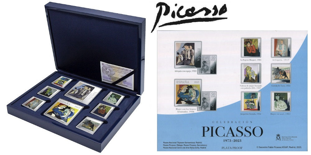 ESTUCHE COMPLETO PLATA (8 MONEDAS) ESPAÑA 2023 CELEBRACION PICASSO