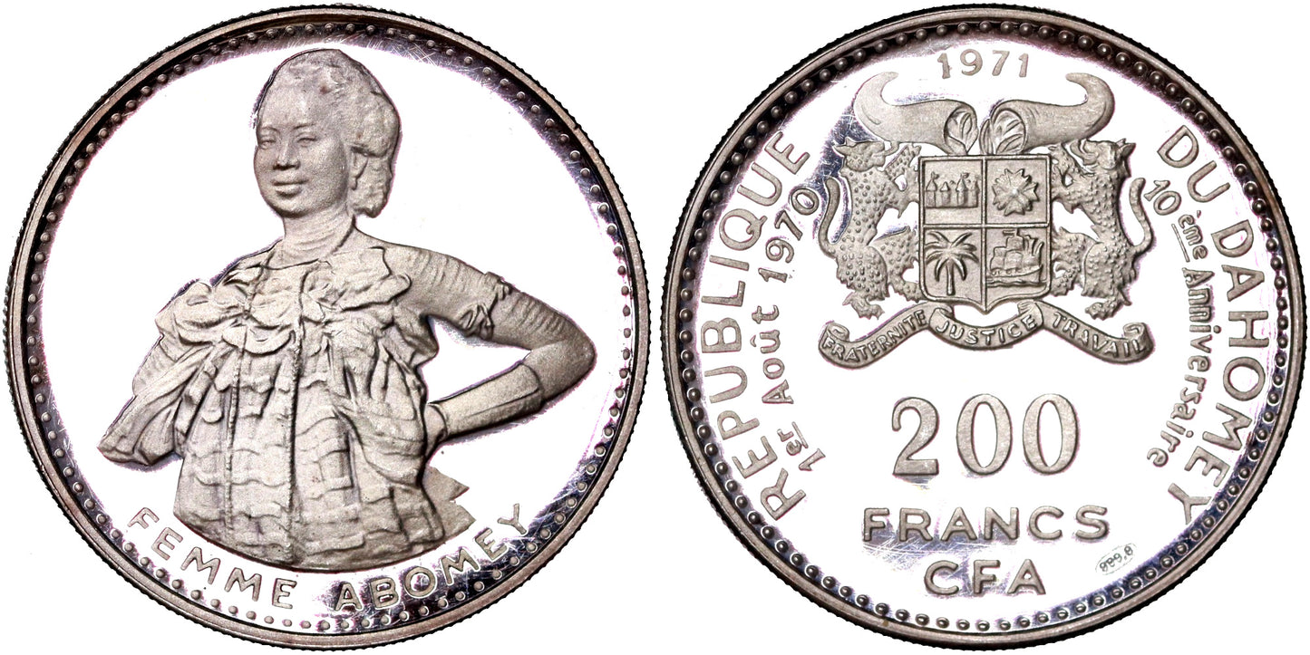 DAHOMEY 200 FRANCOS 1971