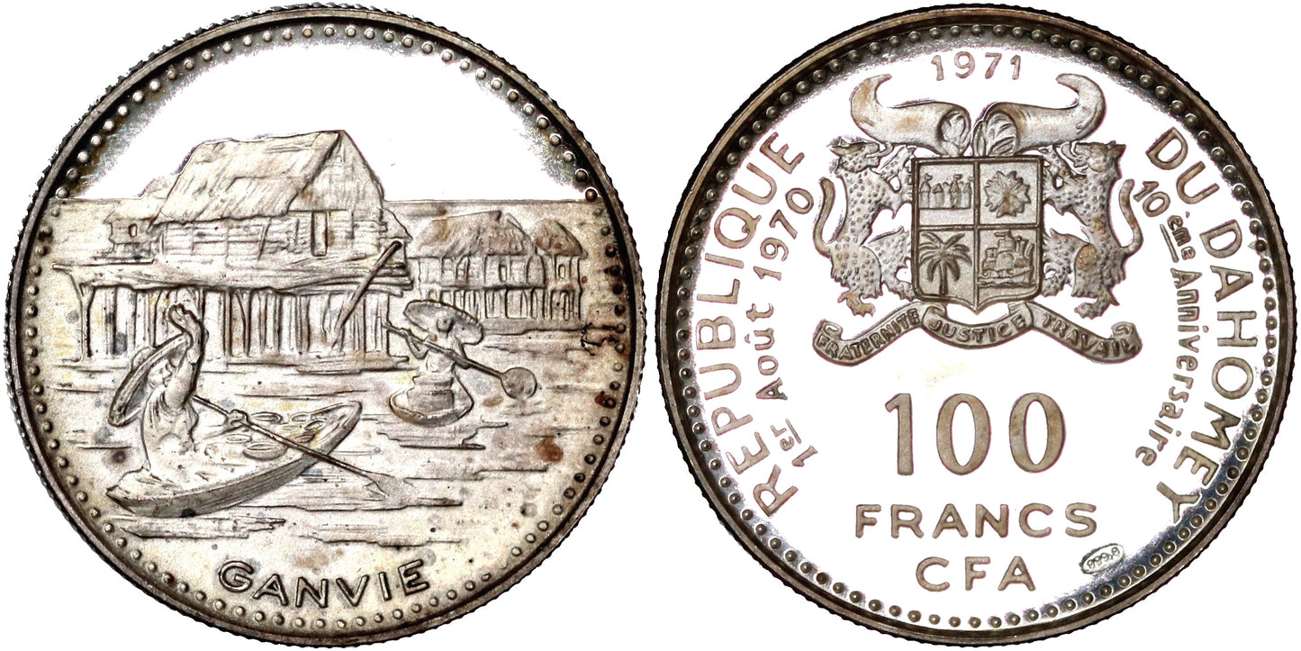 DAHOMEY 100 FRANCOS 1971