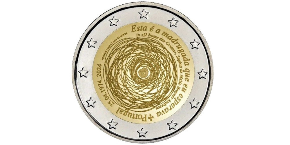2 EUROS PORTUGAL 2024 50 AÑOS DEL 25 DE ABRIL DE 1974