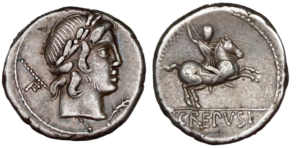 FAMILIA CREPUSIA (DENARIO) 82 a.C.
