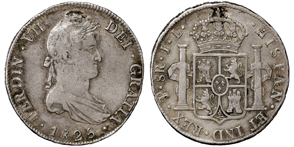 FERNANDO VII 8 REALES 1825 POTOSI JL