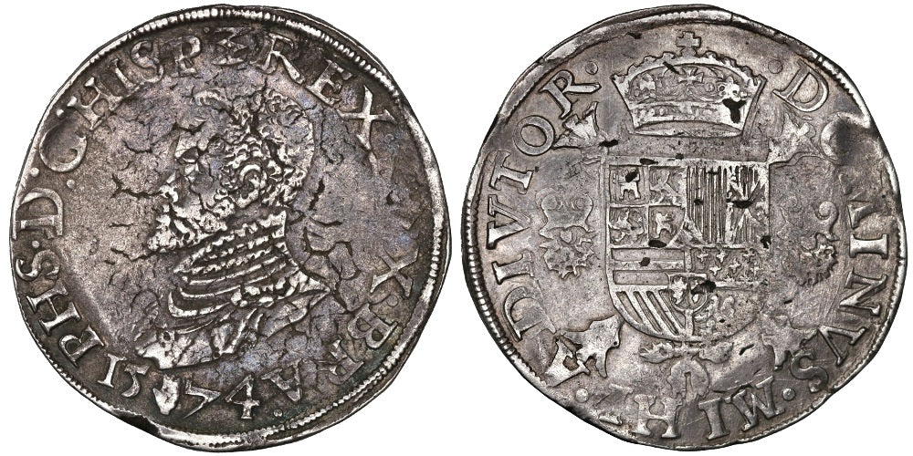 FELIPE II ESCUDO FELIPE 1574 AMBERES