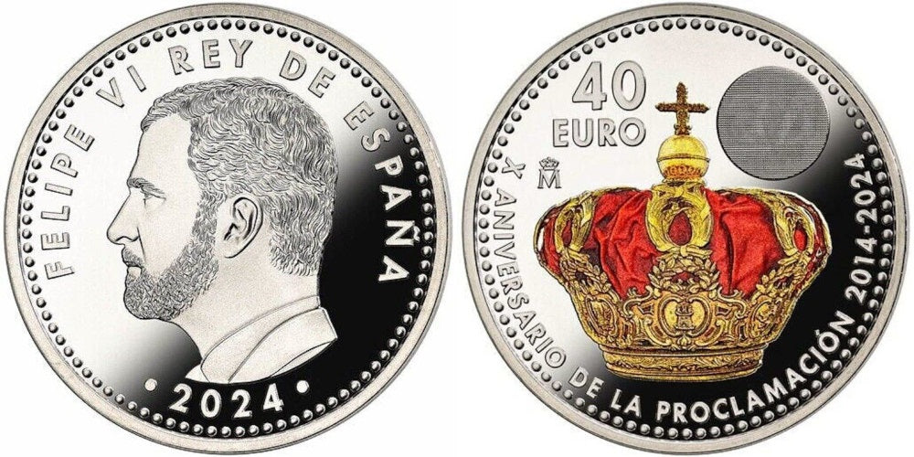 ESPAÑA 40 EUROS 2024 DECIMO ANIVERSARIO DE LA PROCLAMACION