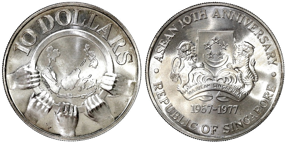 SINGAPUR 10 DOLARES 1977
