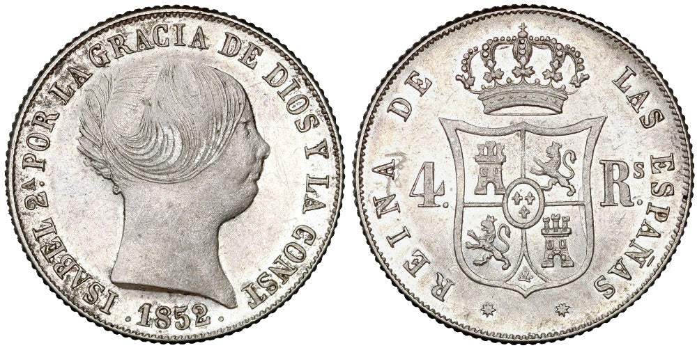 ISABEL II 4 REALES 1852 BARCELONA