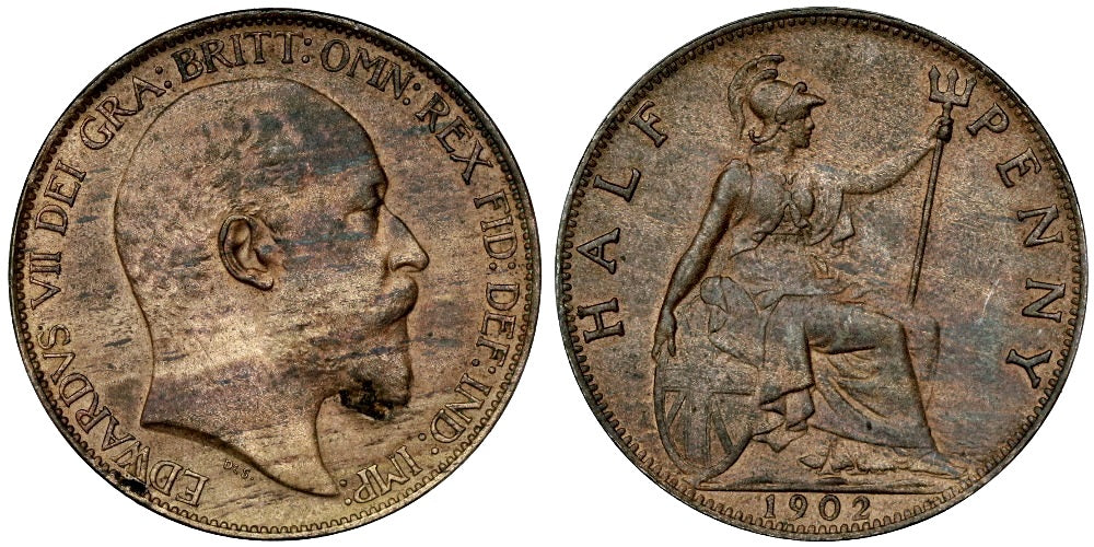 INGLATERRA 1/2 PENIQUE 1902