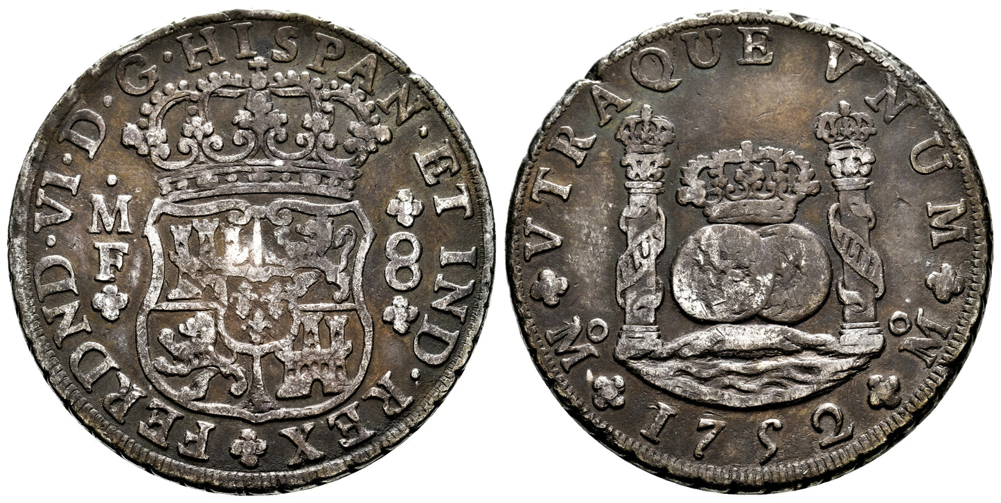 FERNANDO VI 8 REALES 1752 MEXICO MF