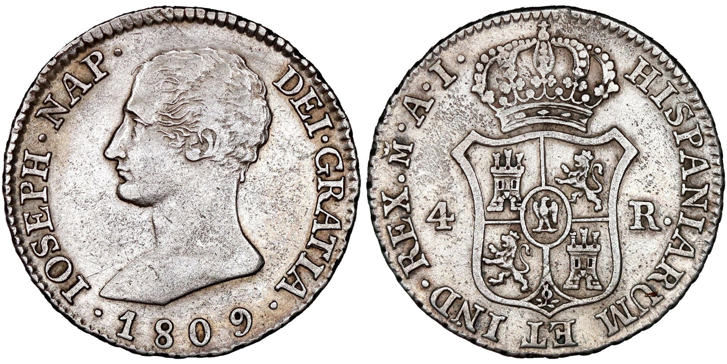 JOSE NAPOLEON 4 REALES 1809 MADRID AI