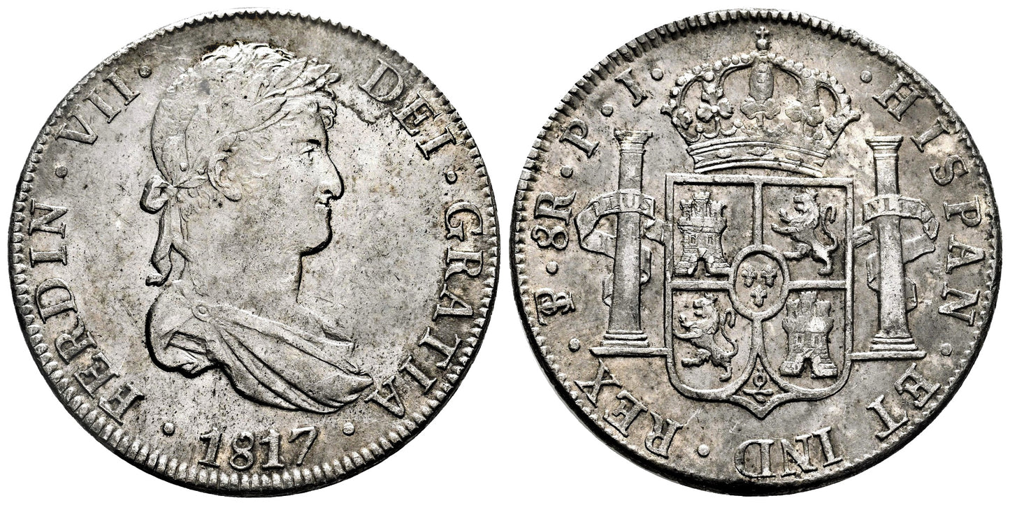FERNANDO VII 8 REALES 1817 POTOSI PJ
