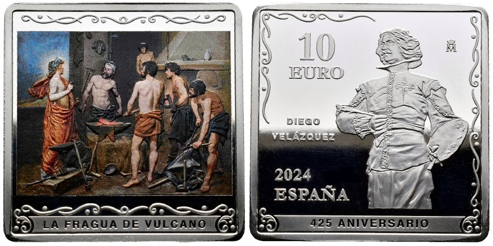 ESPAÑA 10 EUROS 2024 VELAZQUEZ – LA FRAGUA DE VULCANO