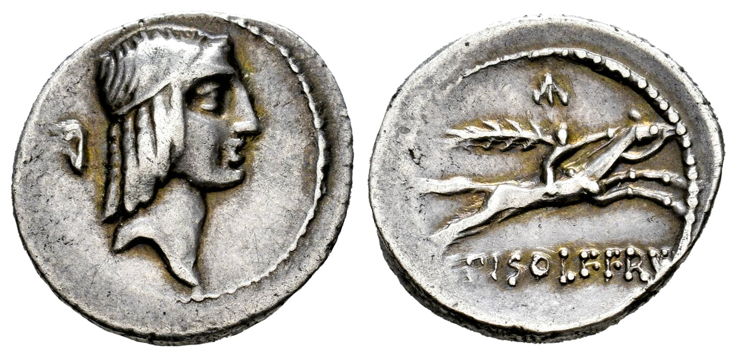 FAMILIA CALPURNIA (DENARIO) 64 a.C.