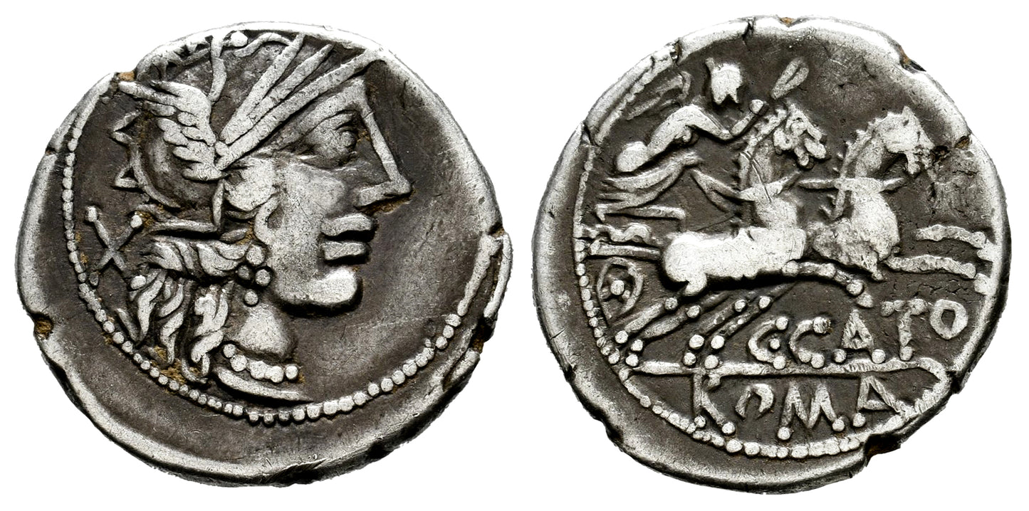 FAMILIA PORCIA (DENARIO) 123 a.C.